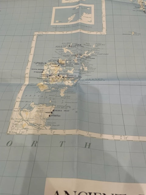 【古地図】古代イギリス(北シート)1066年以前のイギリスの目に見える主要な遺物の地図 Ancient Britain (north sheet)A MAP of the major visible antiquities of GREAT BRITAIN older than AD.1066 scale:1/625,000 the Ordnance Survey,Chessington,Surrey,1964