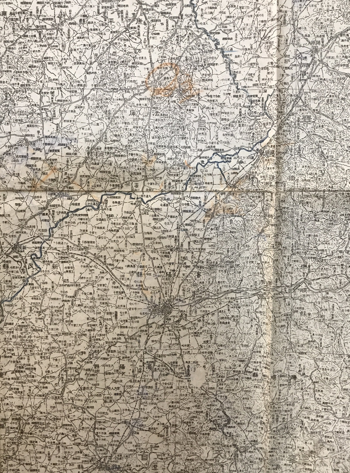 【地図】奉天黒山付近 旅順遼陽錦州附近図 五十万分一
