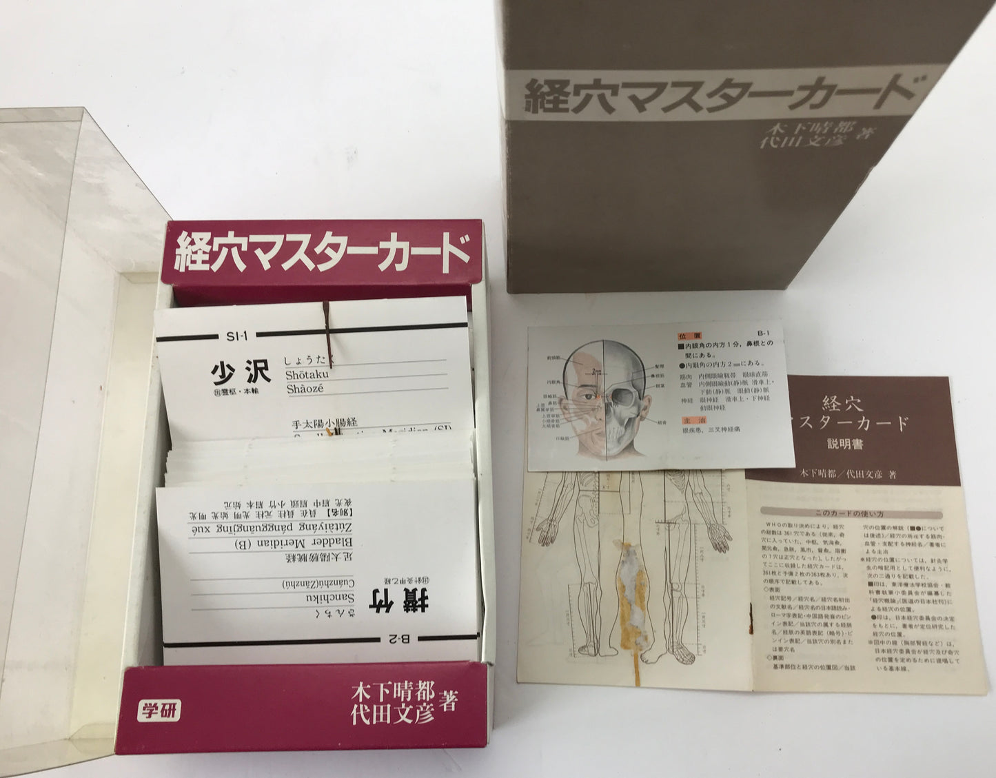経穴マスターカード　初版・金匱要略講話　4、7、10、13、17、18、23