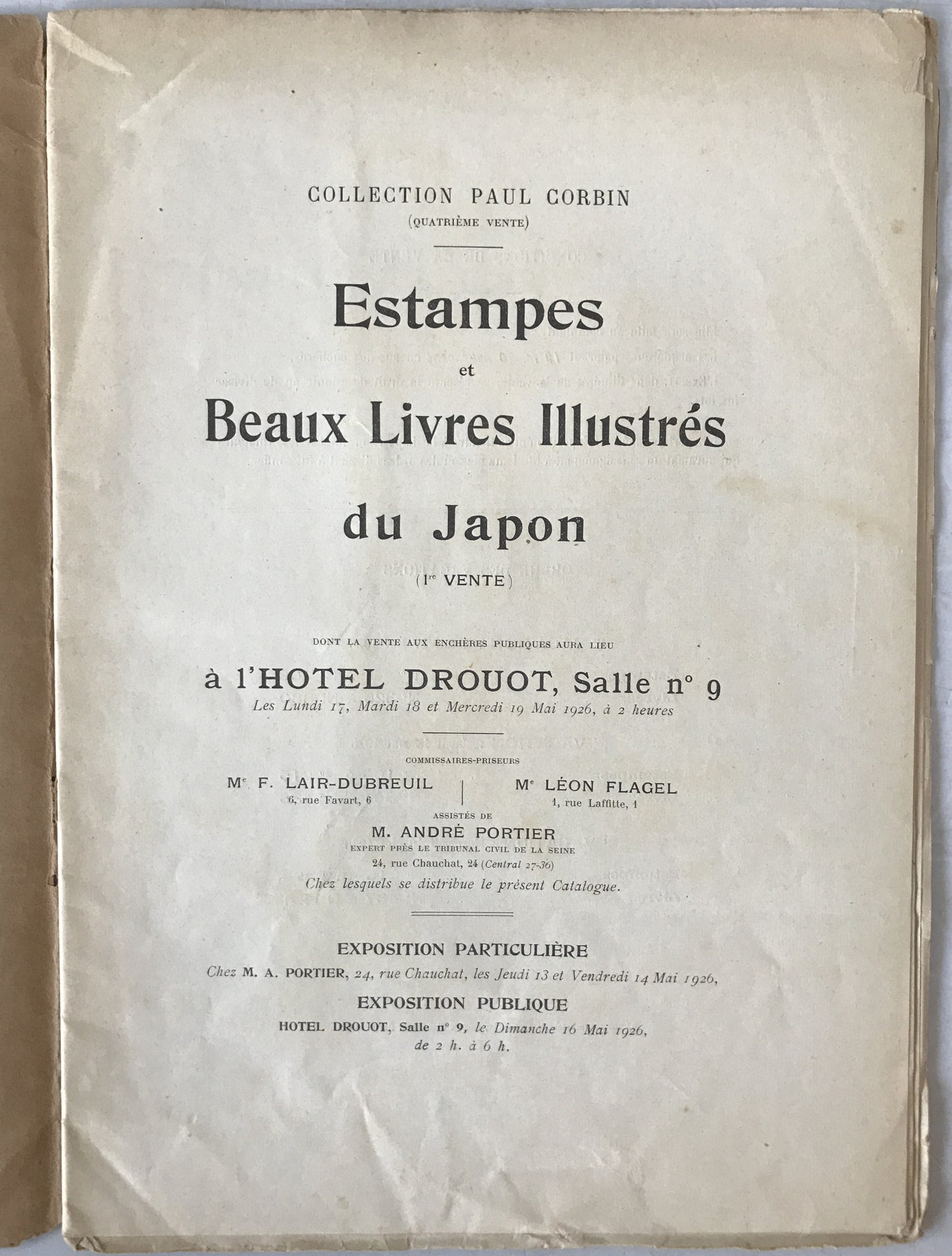 Collection Paul Corbin Estampes et Beaux Livres Illustres du japon　（フランス語）