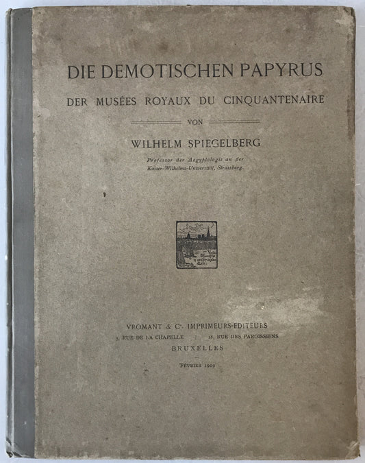 Die demotischen Papyrus der Mus?es Royaux du Cinquantenaire (フランス語)