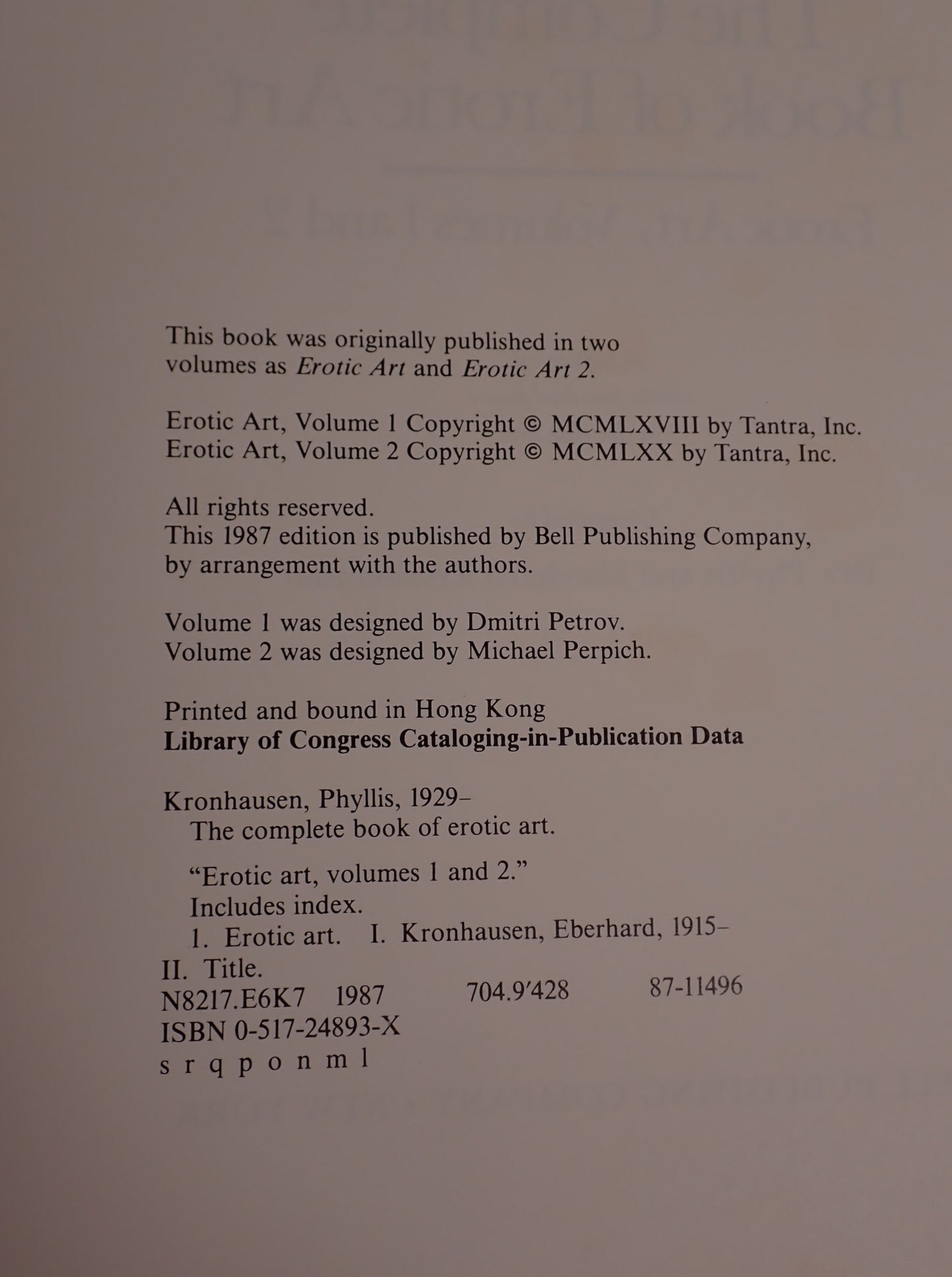 The Complete Book of Erotic Art: Erotic Art, Volumes 1 and 2