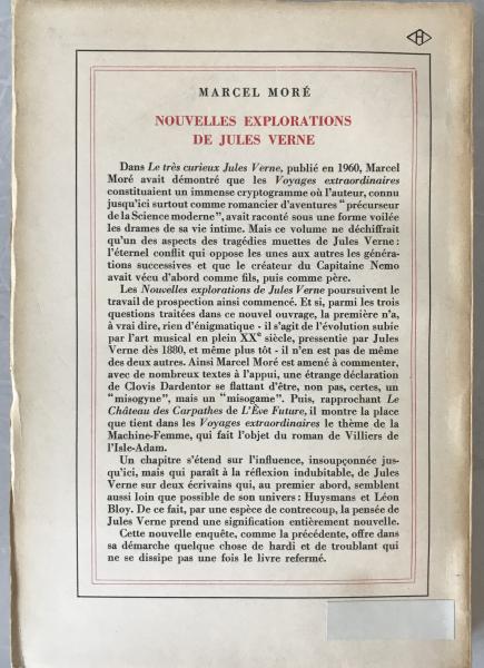 Marcel Mor? "Nouvelles explorations de Jules Verne" 1963 Gallimard 1st Ed.