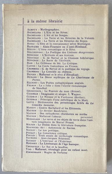1954 FIRST ED. Georges Blin "Stendhal et les probl?mes du Roman" Jos? Corti - French Theory / Narratology Scarce