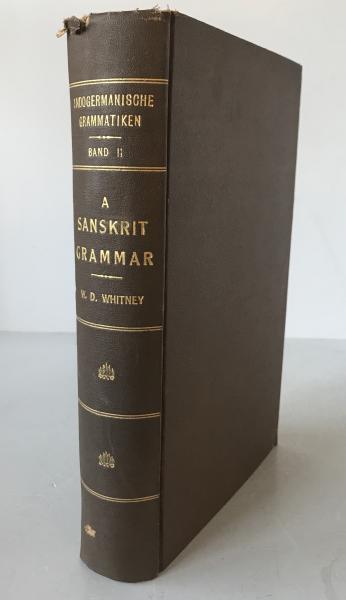 [Indology Classic] W.D. Whitney "Sanskrit Grammar" (1924 Leipzig Ed.) & Perry "Primer" Set | Breitkopf & H?rtel | Rare Philology Reference
