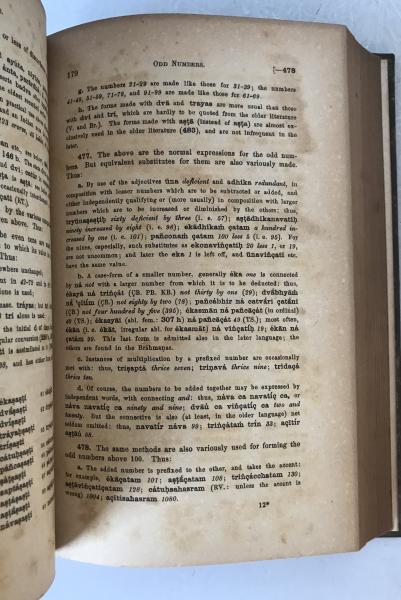 [Indology Classic] W.D. Whitney "Sanskrit Grammar" (1924 Leipzig Ed.) & Perry "Primer" Set | Breitkopf & H?rtel | Rare Philology Reference