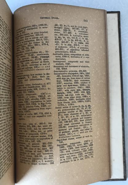 [Indology Classic] W.D. Whitney "Sanskrit Grammar" (1924 Leipzig Ed.) & Perry "Primer" Set | Breitkopf & H?rtel | Rare Philology Reference