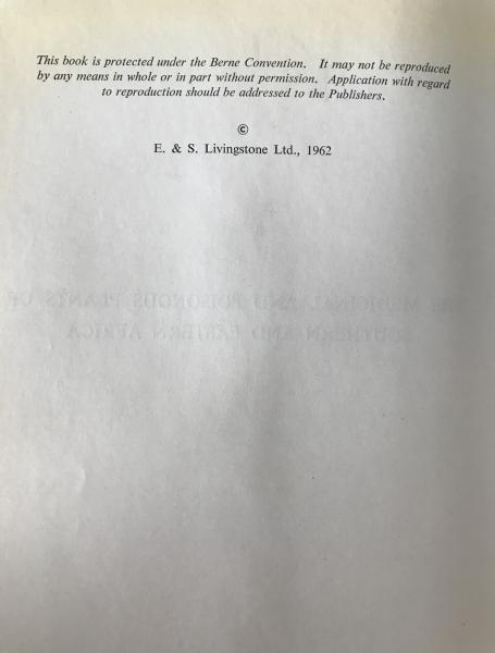 Ethnobotany Classic: Medicinal and Poisonous Plants of Africa (2nd Ed.) Watt & Breyer-Brandwijk 1962