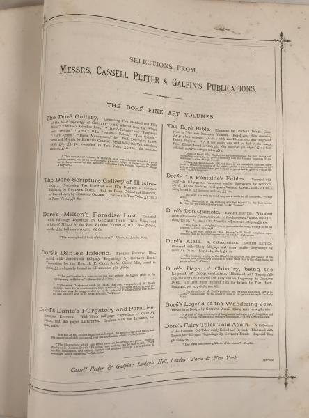 MILTON'S PARADISE LOST Illustrated by GUSTAVE DOR? Large Folio Cassell Edition w/ 1879 Inscription