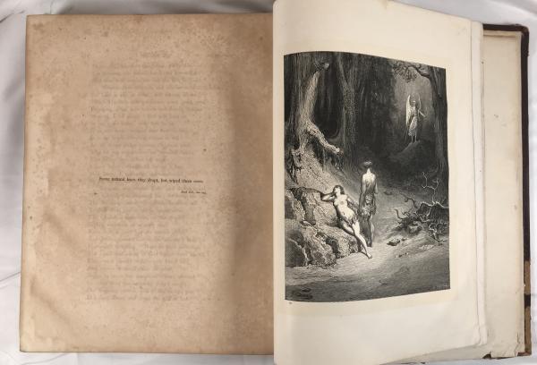 MILTON'S PARADISE LOST Illustrated by GUSTAVE DOR? Large Folio Cassell Edition w/ 1879 Inscription