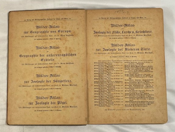 German Picture Atlas "Geography of Non-European Continents"