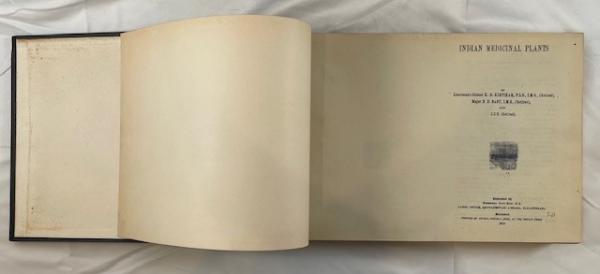 EXTREMELY RARE WWII Japanese Edition. "INDIAN MEDICINAL PLANTS" 3-Vol Set - Limited to 200 Copies