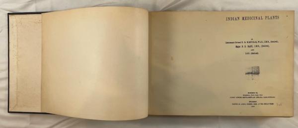 EXTREMELY RARE WWII Japanese Edition. "INDIAN MEDICINAL PLANTS" 3-Vol Set - Limited to 200 Copies