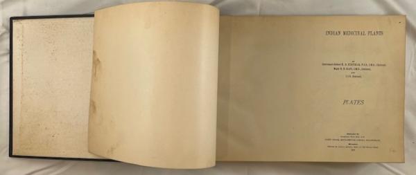 EXTREMELY RARE WWII Japanese Edition. "INDIAN MEDICINAL PLANTS" 3-Vol Set - Limited to 200 Copies