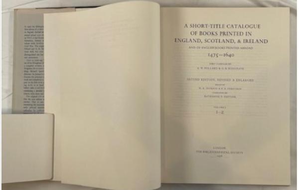 POLLARD & REDGRAVE Short-Title Catalogue