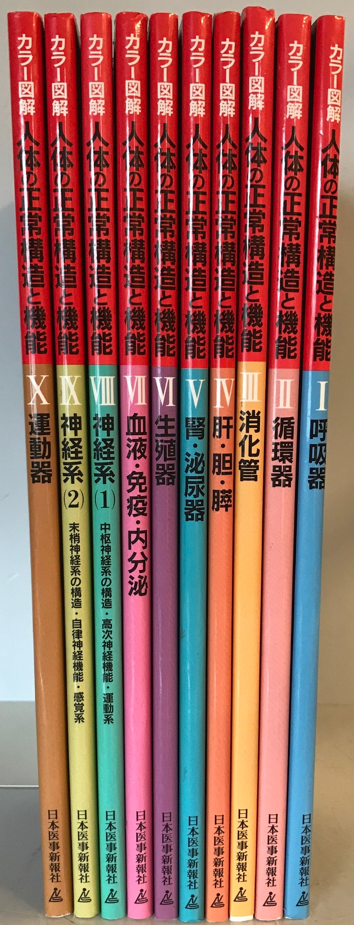 カラー図解人体の正常構造と機能　第1版　1～10 10冊セット