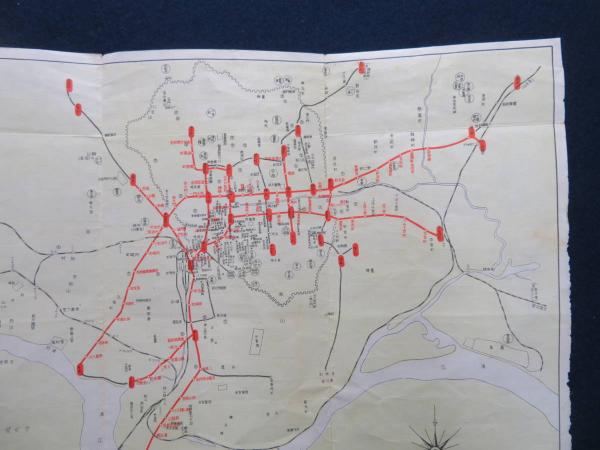 【古地図】日本統治時代 京城（現ソウル）京城附近 路線図 観光協会指定 古地図（旅館料金表付き）