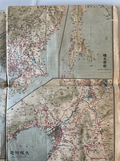 【古地図】大日本交通全図　新築記念　大阪毎日新聞社発行　大正11年