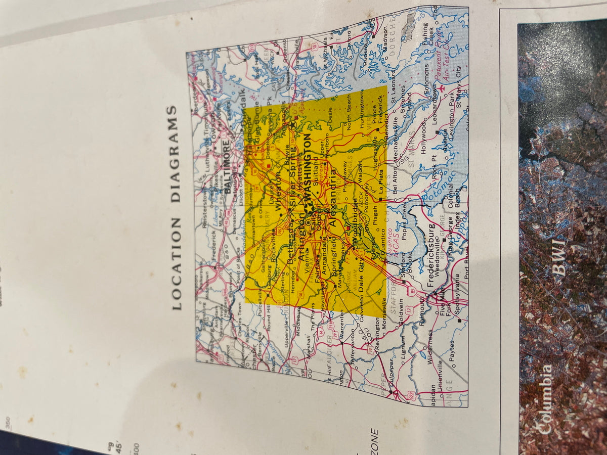 【古地図】Washington,D.C. and Vicinity 1/100,000-scale satellite image map 1982 U.S.Geological　Survey 米国地質調査所 衛星画像地図《ワシントンD.C.と周辺》Experimental Edition 1982年 NASA Landsat-4