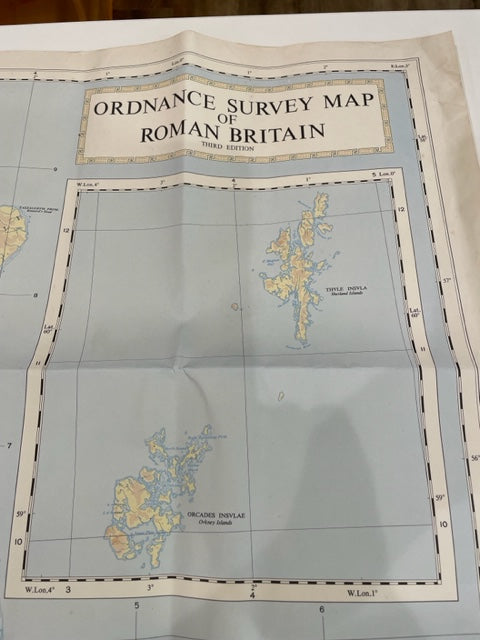 【古地図】Ordnance Survey Map of Roman Britain 1/1,000,000 the Ordnance Survey,Chessington,Surrey,1956
