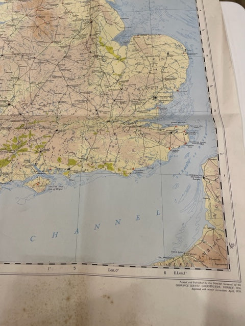 【古地図】Ordnance Survey Map of Roman Britain 1/1,000,000 the Ordnance Survey,Chessington,Surrey,1956