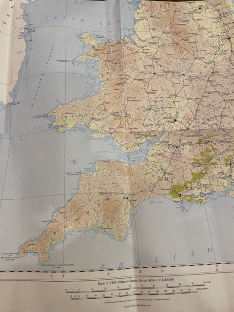 【古地図】Ordnance Survey Map of Roman Britain 1/1,000,000 the Ordnance Survey,Chessington,Surrey,1956