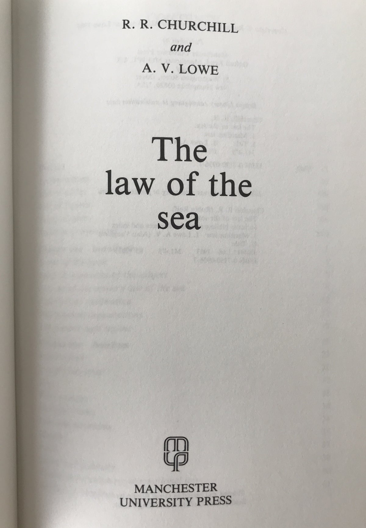 Law of the Sea (英語版) ハードカバー