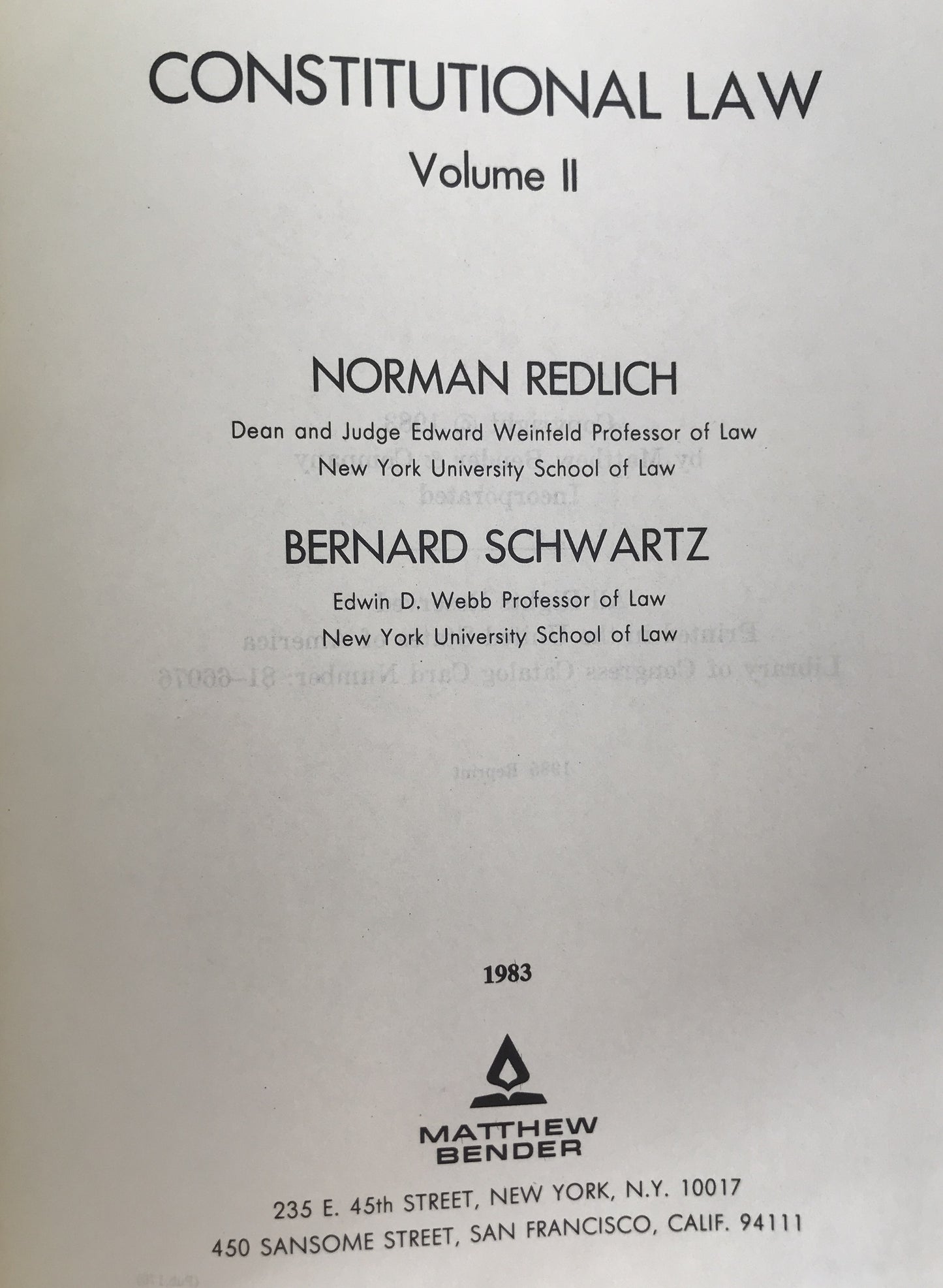 Constitutional law Volume 2  (英語版)