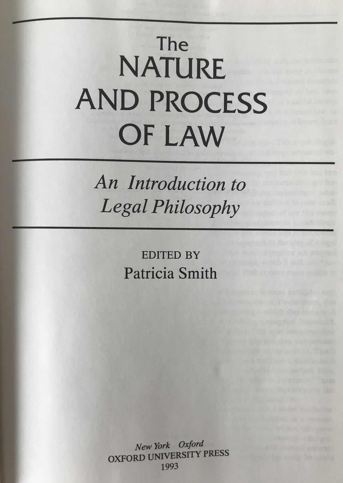 The Nature and Process of Law: An Introduction to Legal Philosophy (英語版) ハードカバー