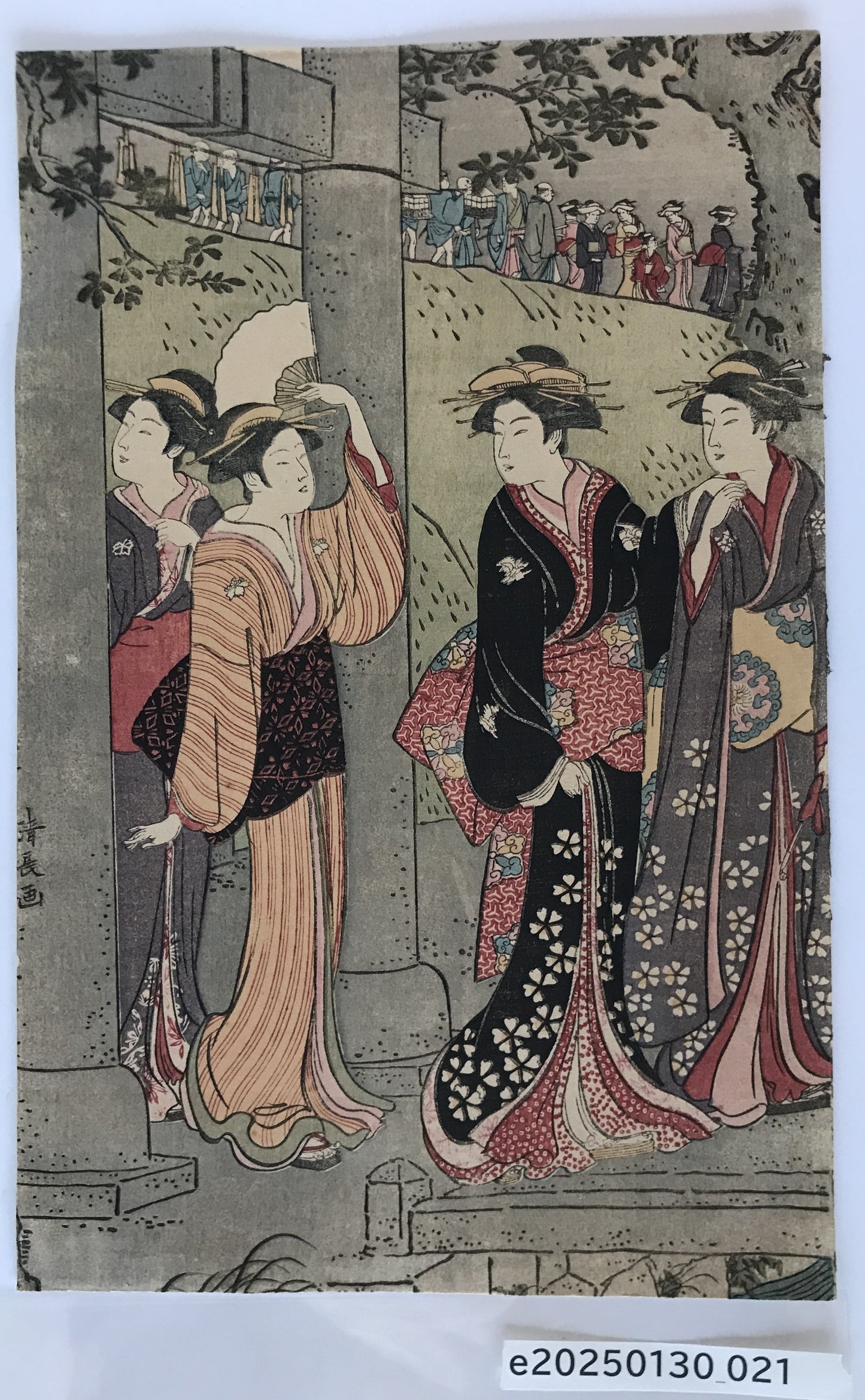 浮世絵 美人画　多人数図