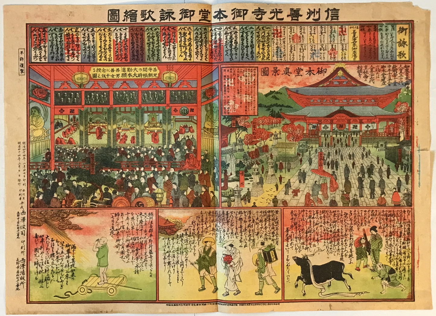 信州善光寺御本堂御詠歌絵図